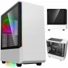 PUZDRO TOWER ATX MIDI USB PC POČÍTAČOVÉ ARGB POČÍTAČOVÉ HERNÉ SKLO BIELE