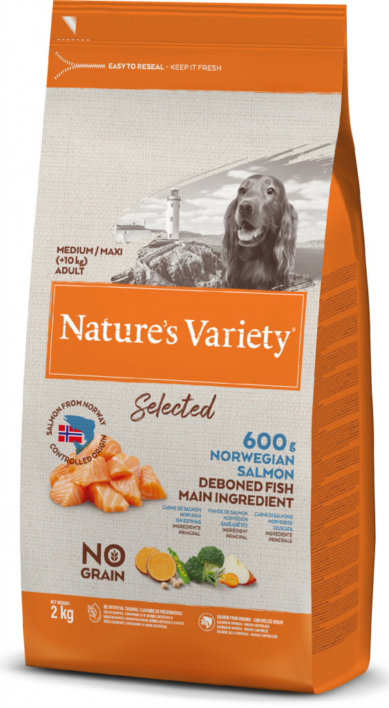 Nature\'s Variety selected Medium Adult dog s lososom 2 kg