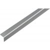 L profil PVC nerezový vzhľad samolepiaci 20x20x1,5 mm 1 m