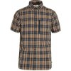 Fjällräven Abisko Hike Shirt SS M, Veľkosť S, Farba DARK NAVY-BUCKWHEAT BROWN