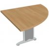 Hobis Doplnkový stôl Flex, pravý, 80x75,5x80 cm, dub/kov