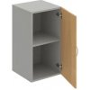 Policová skrinka Drive, 40x74x42 cm, dub/sivá