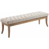 Design-Shop Lavica Ramses 150 - látka, nohy antik svetlé - Krémová