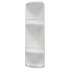 Gedy Gedy, CAESAR rohová polička s 3 poschodiami, 226x710x160 mm, ABS plast, biela, 7081