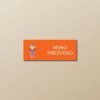 Nažehľovacie menovky na oblečenie (Kopírovat) - 1ks, Obdĺžnik 4,4 × 1,7 cm, Dievča, Oranžová
