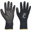 ČERVA Povrstvené rukavice BUNTING BLACK, čierne, Veľkosť rukavíc 10