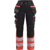 Blåkläder AB 7196 Dámské reflexní kalhoty se strečem Farba: Cerná/cervená, Veľkosť: C34