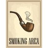 Ceduľa Restaurant - Smoking Area 30cm x 20cm Plechová tabuľa