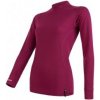 SENSOR DOUBLE FACE dámské triko dl.rukáv lilla L; Růžová triko