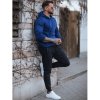 Pánska modrá a čierna tepláková súprava (ax0742) Black XL