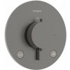 Hansgrohe Ecostat Comfort S Termostatická batéria pod omietku, na 2 spotrebiče, kefovaný čierny chróm 33718340-HG
