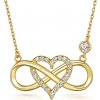 Olivie Strieborný náhrdelník nekonečná láska gold 5586