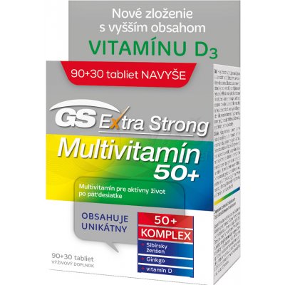 GS Extra Strong Multivitamin 50+ 120 tabliet od 23,9 € - Heureka.sk