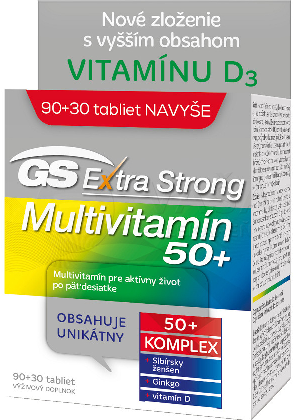 GS Extra Strong Multivitamin 50+ 120 tabliet od 16,69 € - Heureka.sk