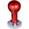 Buna café tamper, kov, červený, 57 mm, nerez mat, plochý