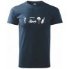 Golfový set - Klasické pánske tričko vyššej gramáže - XS ( Tmavomodrá (veľmi tmavá - skoro čierna) )