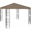 vidaXL Altánok 3x3 m, sivohnedý 312257