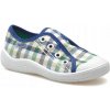 Dievčenské papučky Befado 107X103 Zelená/Modrá kockovaná 26