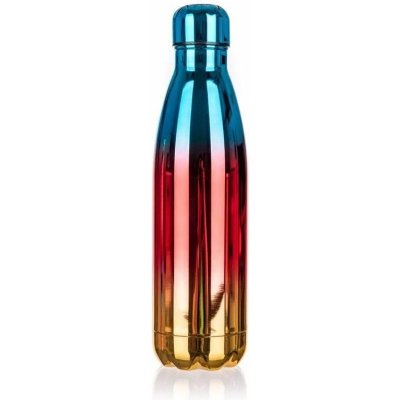 Fľaša na pitie BANQUET FLAMENCO Termo fľaša 500 ml, dúhová modrá (A21836)