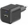 SWISSTEN SÍŤOVÝ ADAPTÉR GaN 1x USB-C 20W PD + 1x USB-A 18W QC ČERNÝ 22071110