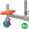 Krause Sada kolies 125 mm pre hliníkové lešenie, výškovo nenastaviteľná, (sada 4 ks)