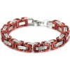 Pánsky náramok z ocele Be Hard Červený 8 mm / 19-24 cm - 21,5 cm