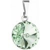 Prívesok bižutérie so Swarovski kryštálmi zelený okrúhly 54001.3