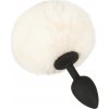 You2toys Fluffy Tail White, análny kolík so zajačím chvostíkom