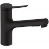 Hansgrohe Zesis M33 - Drezová batéria 150, s výsuvnou spŕškou, matná čierna 74800670
