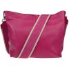 NovaKabelka.sk Prisca Fuxia Scura s prídavným popruhom kožená talianska crossbody kabelka ružová