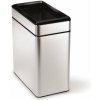Simplehuman Kôš na odpadky 10 l, hranatý, otvorený, matná oceľ