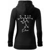 Barová chémia - pivo - Mikina dámska trendy zipper s kapucňou - M ( Čierna )
