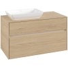 VILLEROY & BOCH Collaro závesná skrinka pod umývadlo na dosku (umývadlo vľavo), 2 zásuvky, s LED osvetlením, 1000 x 500 x 548 mm, Nordic Oak, C110B0VJ