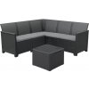 KETER EMMA CORNER 5 SEATER Set záhradný s úložným stolom, grafit/sivá