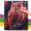 DIAMANTOVÁ MAĽBA 5D S RÁMOM Diamantová Výšivka Veľká Sova Mozaika 40x50 cm