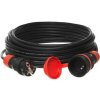 Predlžovací kábel PS-X1 / IP 54 / 15M / 3x2,5 / H05RR-F čierno-červený