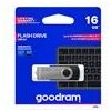 Goodram USB flash disk, USB 3.0, 16GB, UTS3, čierny, UTS3-0160K0R11, USB A, s otočnou krytkou