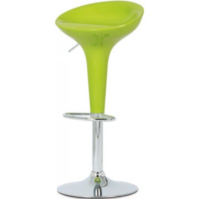 Autronic Barová stolička, plast zelený/chróm AUB-9002 LIM