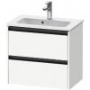 Duravit Ketho.2 - Umývadlová skrinka, 55x61x39 cm, 2 zásuvky, matná biela K25255018180000