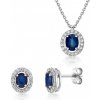 SOFIA zlatý set náhrdelník a náušnice so zafírom GEMCS30209-29+GEMBO30185-29