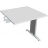 Hobis Rokovací stôl Flex, 80x75,5x80 cm, biely/kov