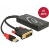 DeLock 62596 Adapter DVI Stecker / Displayport 1.2 Buchse schw.