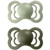 BIBS Supreme symetrické cumlíky z prírodného kaučuku 2ks - veľkosť 1 (Sage / Hunter Green)