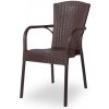 MXR záhradná stolička Aneta hnedá