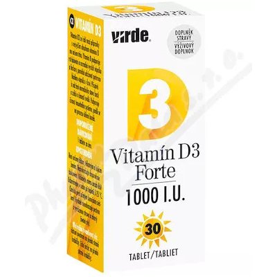 Virde Vitamín D3 Forte 1000 I.U. 30 tabliet