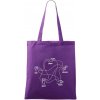 Kameň nožnice papier Spock - Taška bavlnená - 42 x 38 cm ( Fialová )