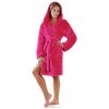 Dámsky župan Lilly extra s kapucňou 3/4 jedna veľkosť 3320 malinová - Vestis S-M
