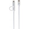 ER POWER Dual Cable USB-C C/L Mfi 100cm white
