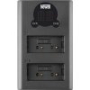 Nabíječka fotoaparátu Newell Dvoukanálová nabíječka Newell DL-USB-C pro baterie NP-W126