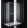 AQUATEK CRYSTAL R43 140 x 80cm sprchový kút obdĺžnikový, profil chróm, sklo číre, CRYSTALR43CH140X8062